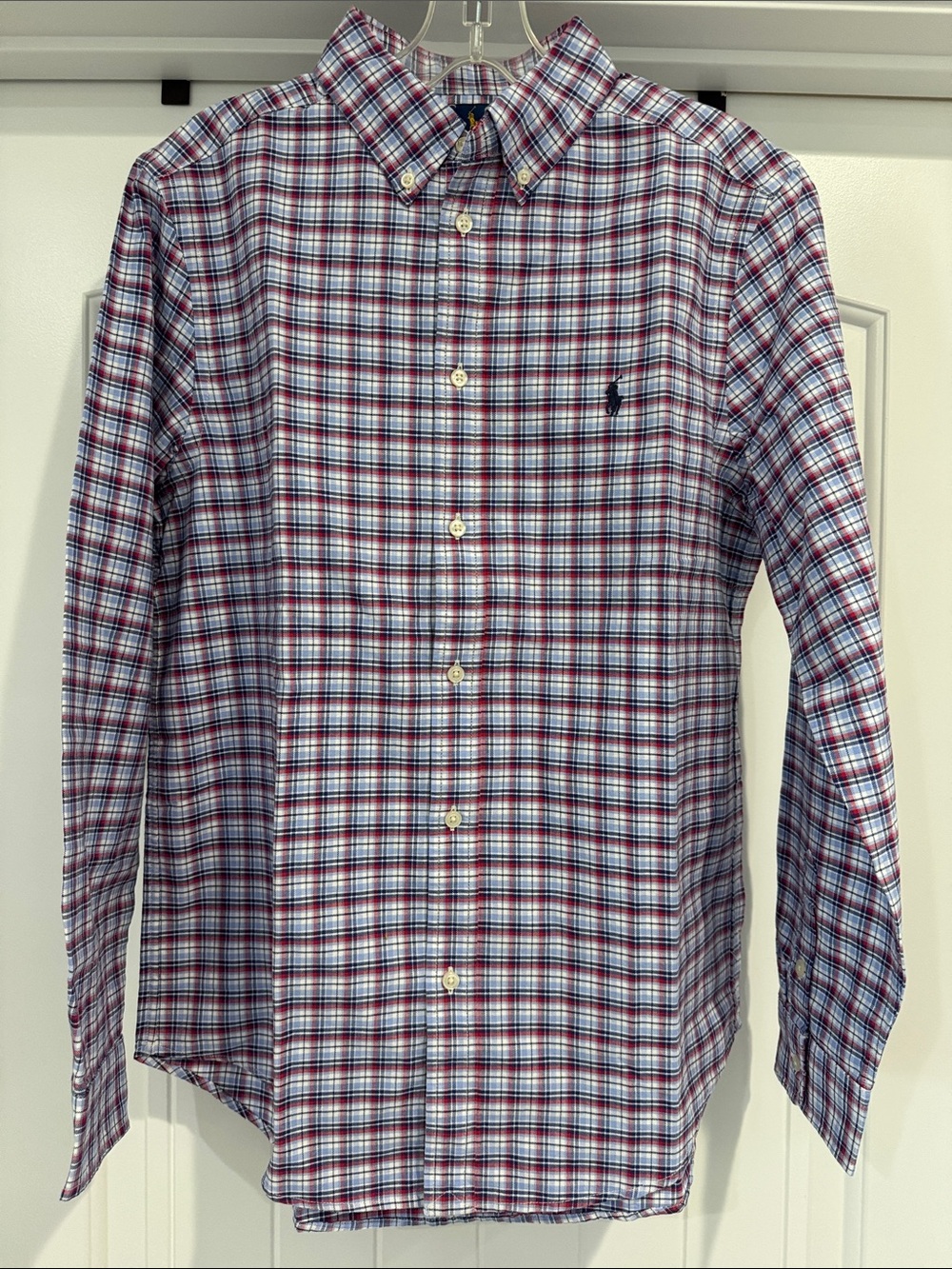 Polo by Ralph Lauren Red and Blue Plaid Button-Down Shirt